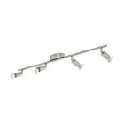 Eglo Deckenleuchte Buzz-LED Stahl Satin-Nickel 4x2.8W 4x250lm - 830 Warmweiß | IP20 - Inkl. 4x GU10