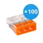Lot 100x Wago 2273-203  Connecteur | 3 Câble Connexion